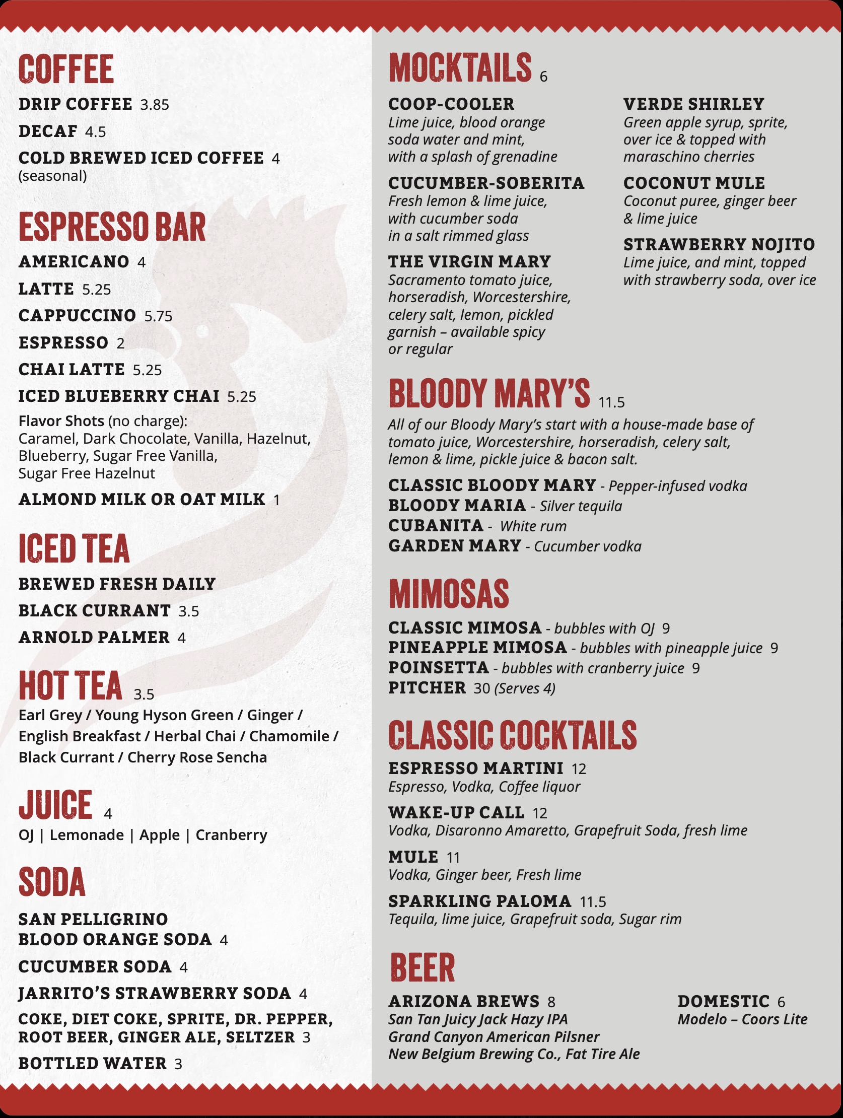 Drink Menu